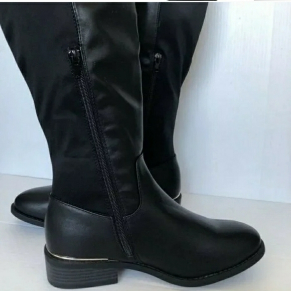 JUICY COUTURE BLACK FAUX LEATHER HIGH BOOTS NWOT SIZE 8 - Picture 6 of 6